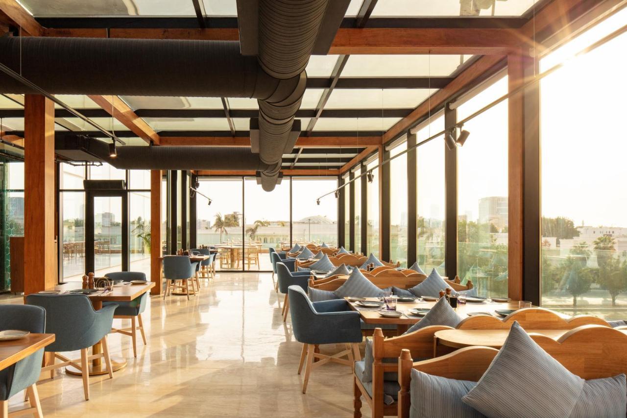 Shirvan Hotel City Yard Dzsidda Kültér fotó The restaurant