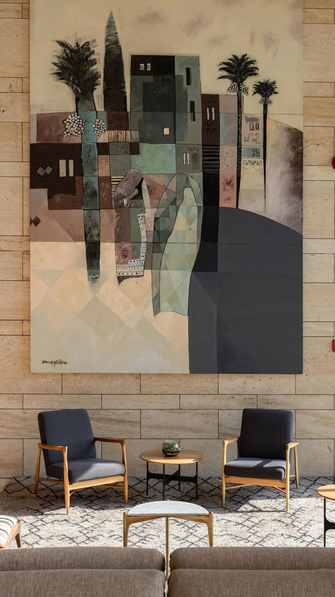 Shirvan Hotel City Yard Dzsidda Kültér fotó The painting "The City" by Jean-Pierre Raynal